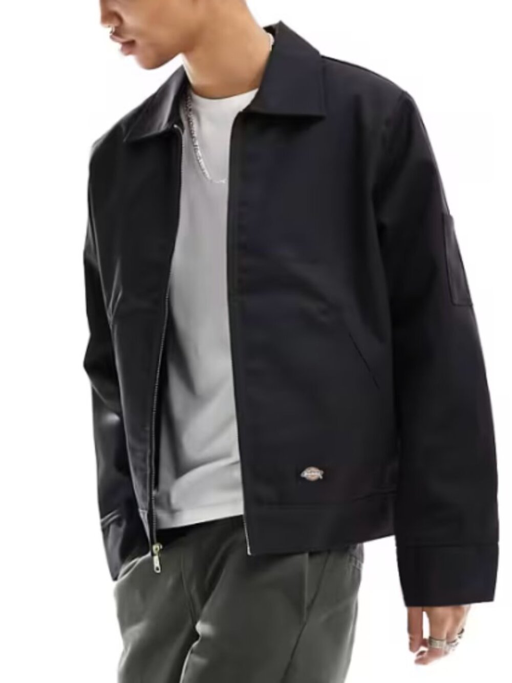 Y2K Era Unlined Black Eisenhower Jacket | Dickies | Sz S